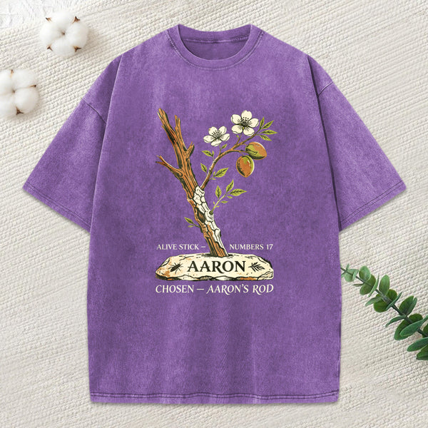 Chosen Aaron'S Rod Christian Washed T-Shirt