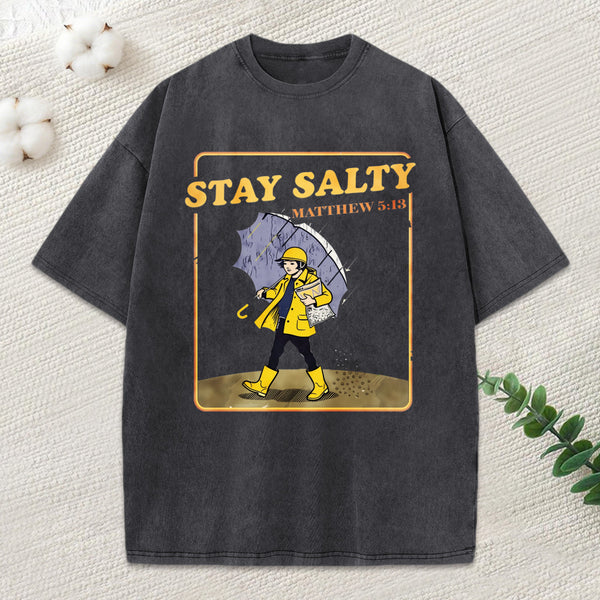 Stay Salty Christian Washed T-Shirt
