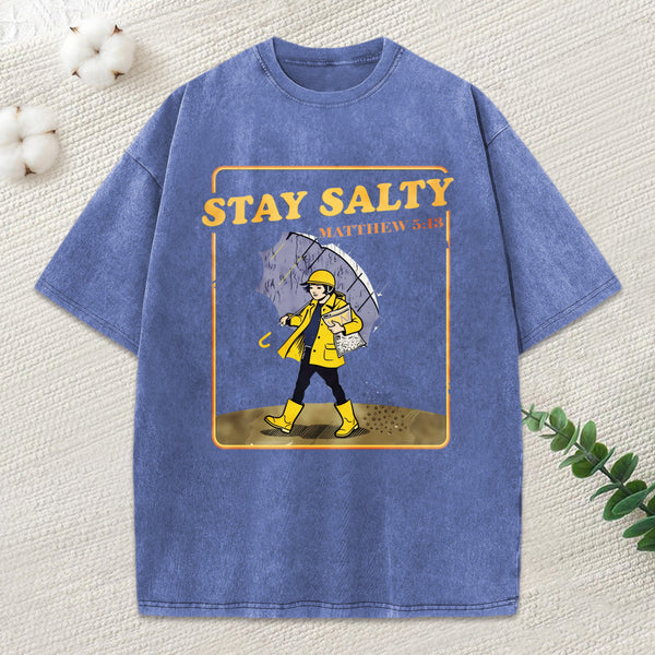 Stay Salty Christian Washed T-Shirt
