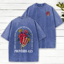 Above Guard Your Heart For Everything You Do Christian Washed T-Shirt