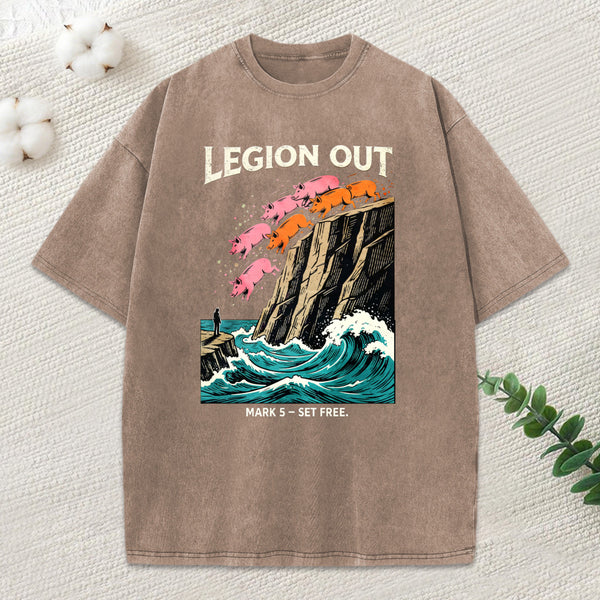 Legion Out Christian Washed T-Shirt
