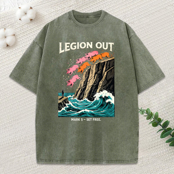 Legion Out Christian Washed T-Shirt
