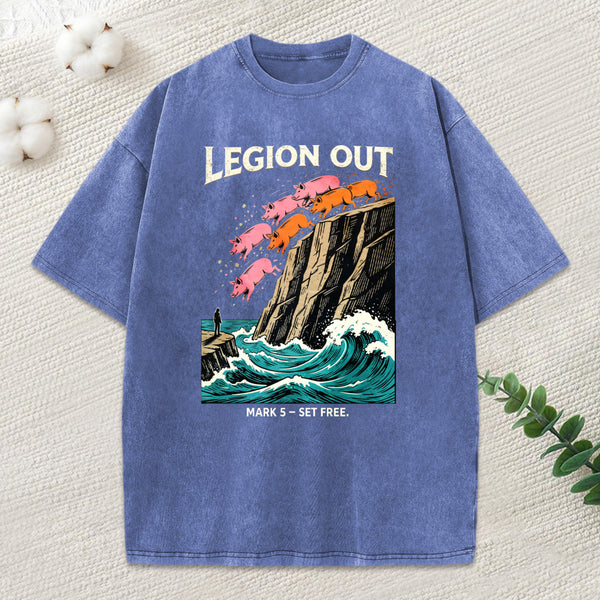 Legion Out Christian Washed T-Shirt