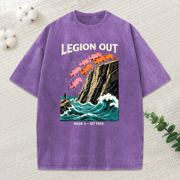 Legion Out Christian Washed T-Shirt