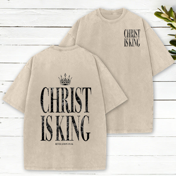 Christ Is King Christian Washed T-Shirt