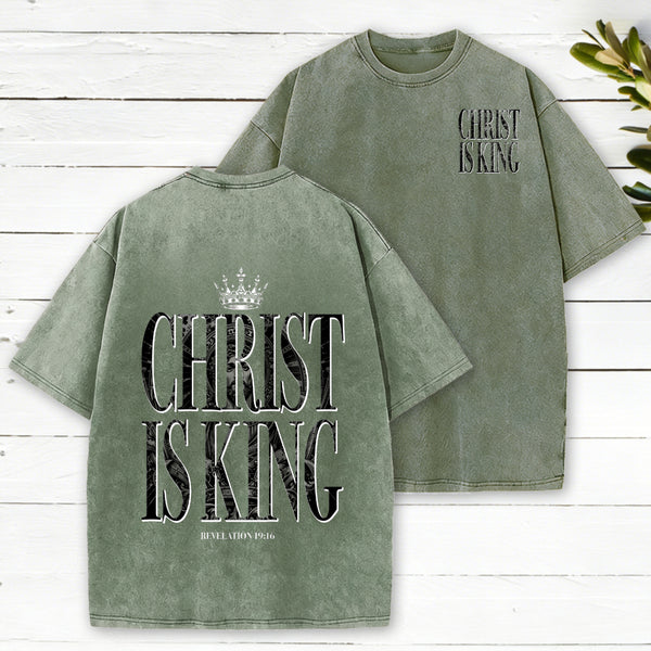 Christ Is King Christian Washed T-Shirt