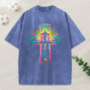 Yeshua Faith Cross Christian Washed T-Shirt