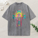 Yeshua Faith Cross Christian Washed T-Shirt