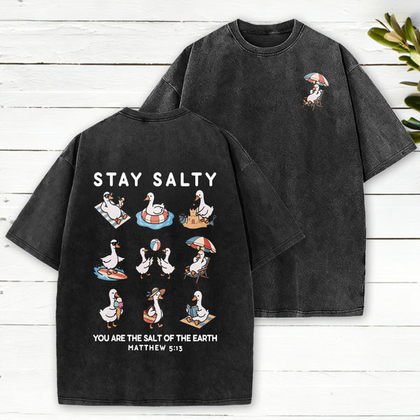 Stay Salty Christian Washed T-Shirt
