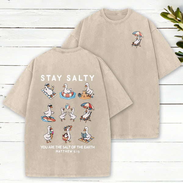 Stay Salty Christian Washed T-Shirt