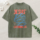 Jesus Catering Co Christian Washed T-Shirt