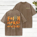 Faith Works Wonders Christian Washed T-Shirt