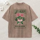Lift Heavy Pray Harder Christian Washed T-Shirt