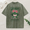 Lift Heavy Pray Harder Christian Washed T-Shirt