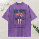 Lift Heavy Pray Harder Christian Washed T-Shirt
