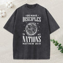 Go Make Disciples Christian Washed T-Shirt