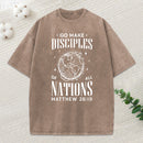 Go Make Disciples Christian Washed T-Shirt