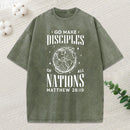 Go Make Disciples Christian Washed T-Shirt