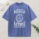 Go Make Disciples Christian Washed T-Shirt