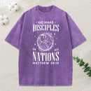 Go Make Disciples Christian Washed T-Shirt