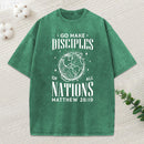 Go Make Disciples Christian Washed T-Shirt