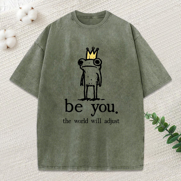 Crown Frog Stays True To Self Washed T-Shirt