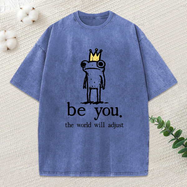 Crown Frog Stays True To Self Washed T-Shirt