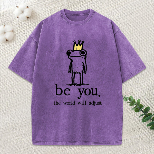 Crown Frog Stays True To Self Washed T-Shirt