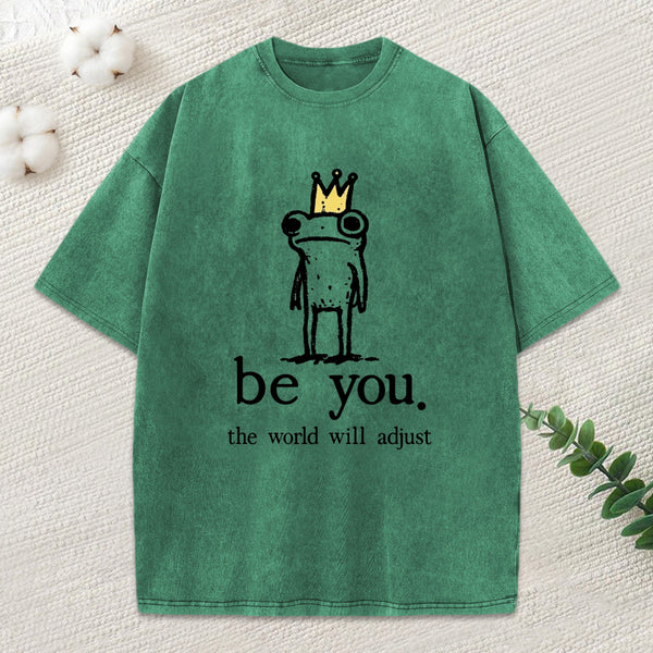 Crown Frog Stays True To Self Washed T-Shirt
