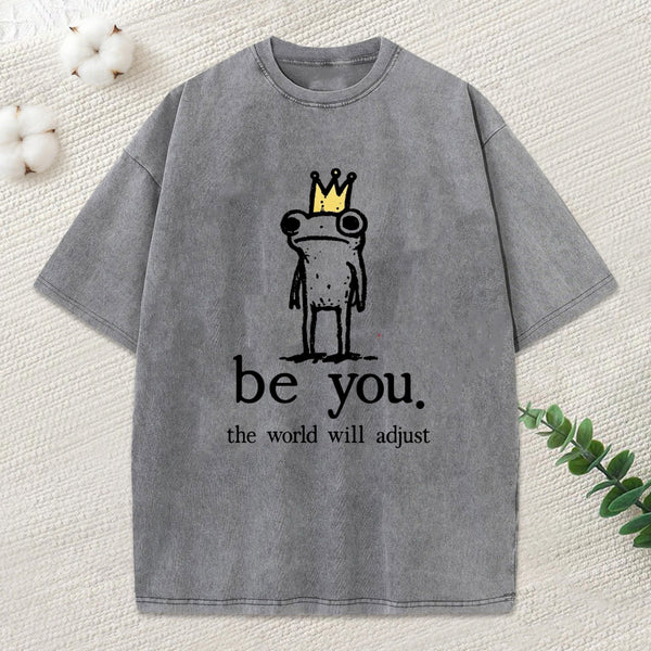 Crown Frog Stays True To Self Washed T-Shirt