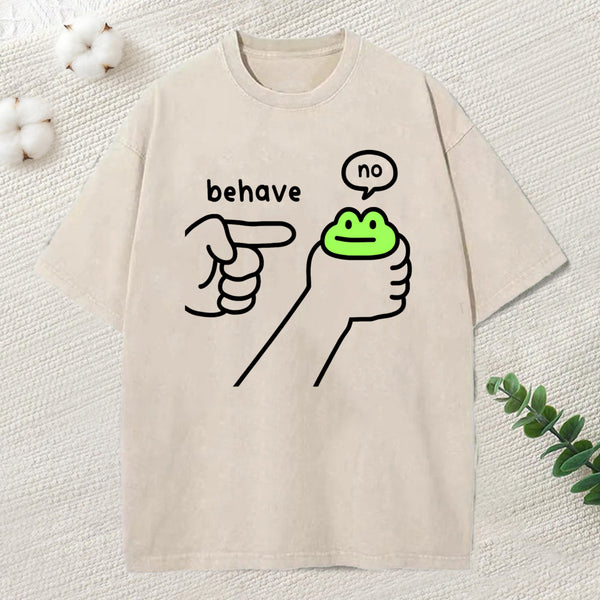 Dishonest Frog Washed T-Shirt