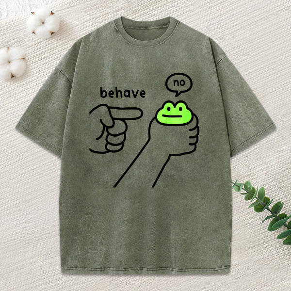 Dishonest Frog Washed T-Shirt
