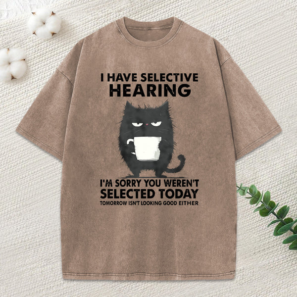 Selective Hearing Washed T-Shirt