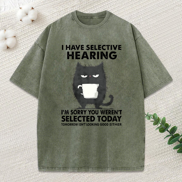 Selective Hearing Washed T-Shirt
