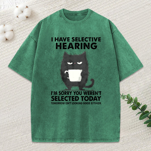 Selective Hearing Washed T-Shirt