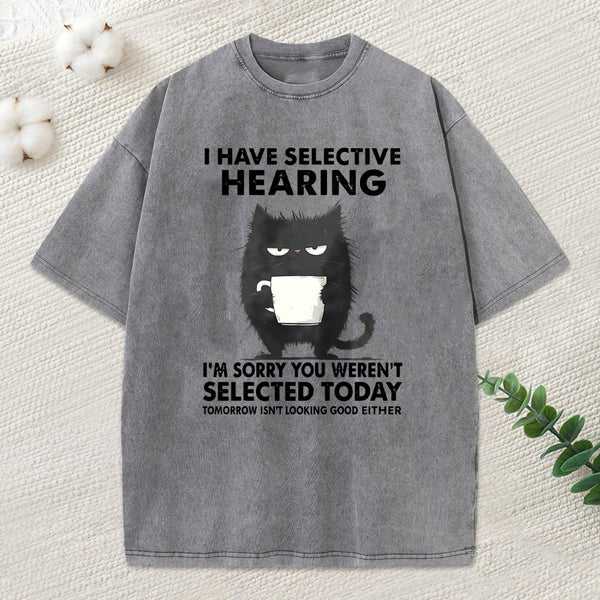 Selective Hearing Washed T-Shirt