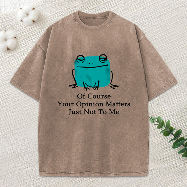 Cool Frog Unbothered By Others Opinions Classic Washed T-Shirt