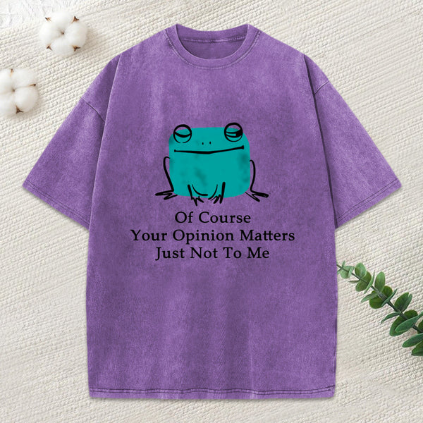 Cool Frog Unbothered By Others Opinions Classic Washed T-Shirt