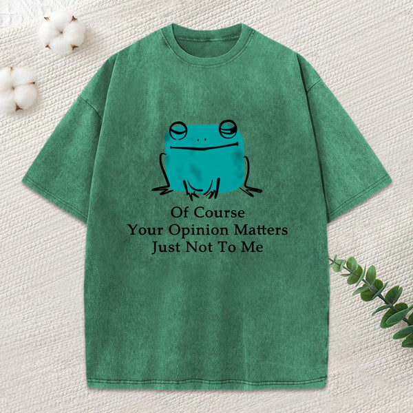 Cool Frog Unbothered By Others Opinions Classic Washed T-Shirt