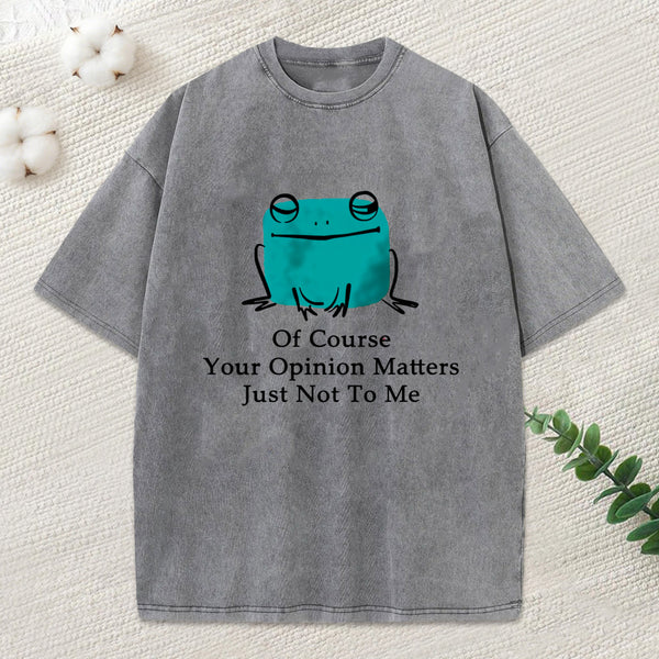 Cool Frog Unbothered By Others Opinions Classic Washed T-Shirt