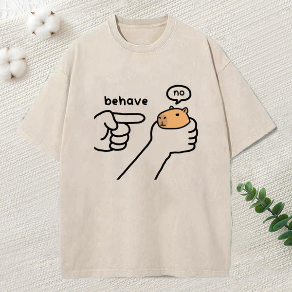 Dishonest Capybara Washed T-Shirt