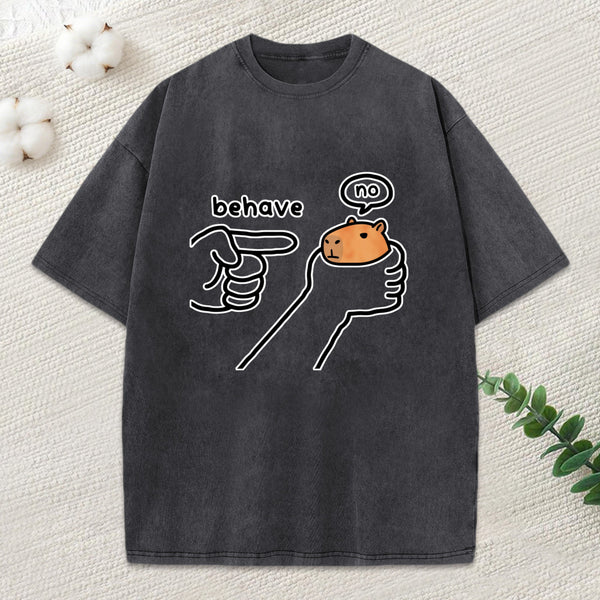 Dishonest Capybara Washed T-Shirt
