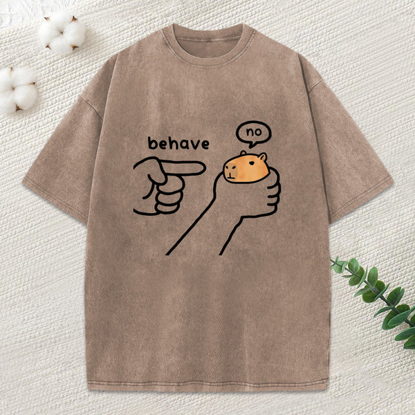 Dishonest Capybara Washed T-Shirt