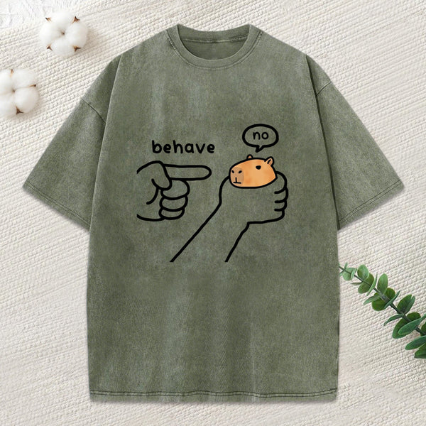 Dishonest Capybara Washed T-Shirt