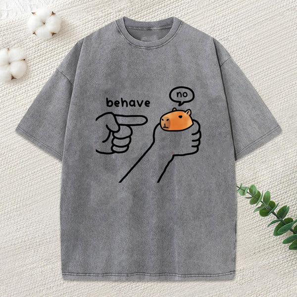 Dishonest Capybara Washed T-Shirt