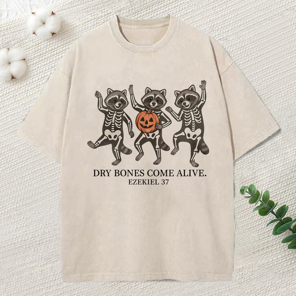 Dry Bones Come Alive Christian Washed T-Shirt