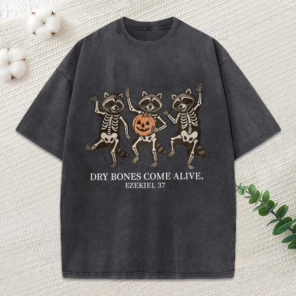Dry Bones Come Alive Christian Washed T-Shirt