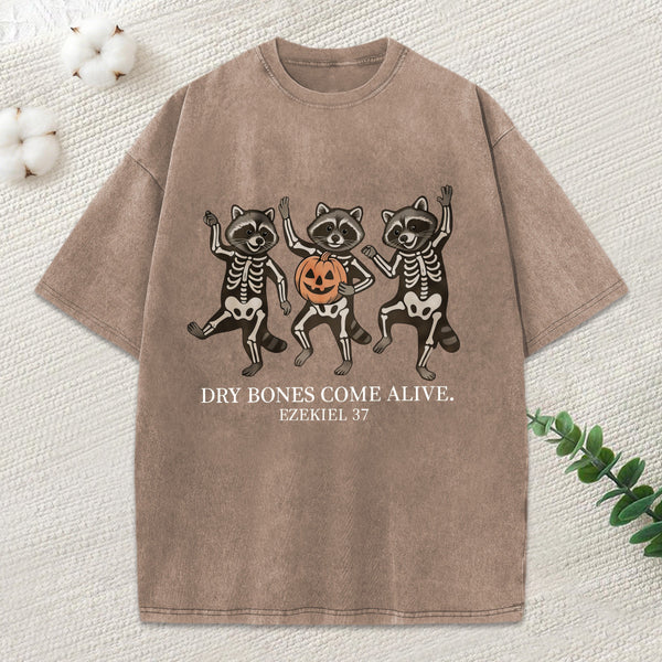 Dry Bones Come Alive Christian Washed T-Shirt