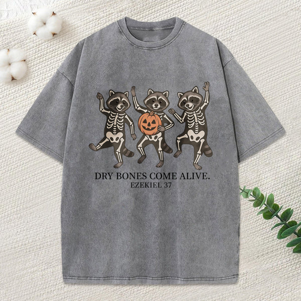 Dry Bones Come Alive Christian Washed T-Shirt