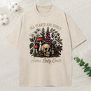 Poisonous Plants And Skull Dark Humor Washed T-Shirt